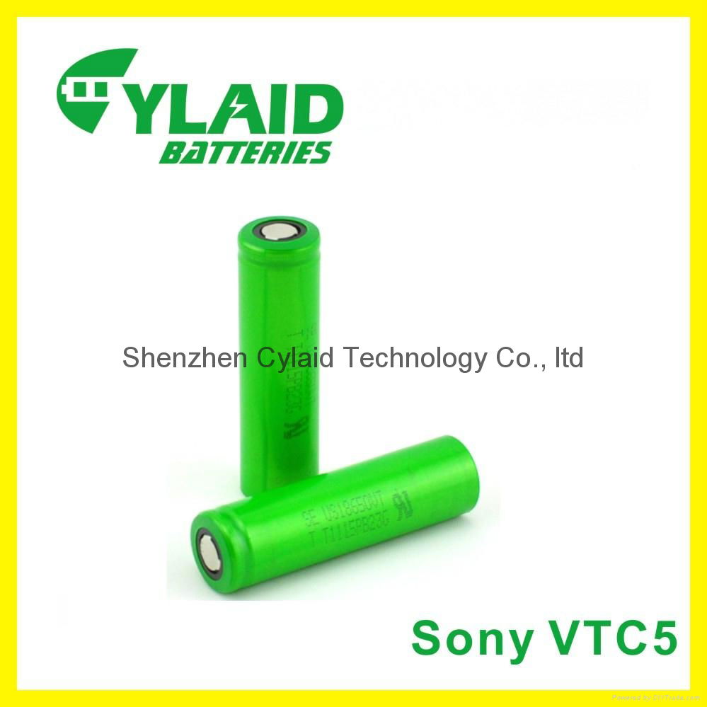 Hot selling free sample for ecigs mod battery sony vtc 5 2600mAh rechargeable 3