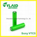 Hot selling free sample for ecigs mod battery sony vtc 5 2600mAh rechargeable 3