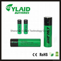 2016 New high drain for LED flashlight vaping cylaid 3200mAh 20A battery