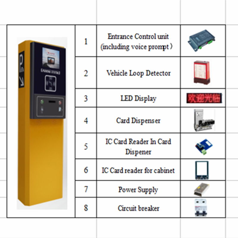 Good Quality Automated Car Parking Management System Access Control Terminal T2  5