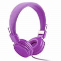 Fashion folding headband style Colorful wired headphones 1