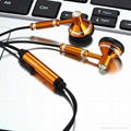 Metal diamante earphone with mic based