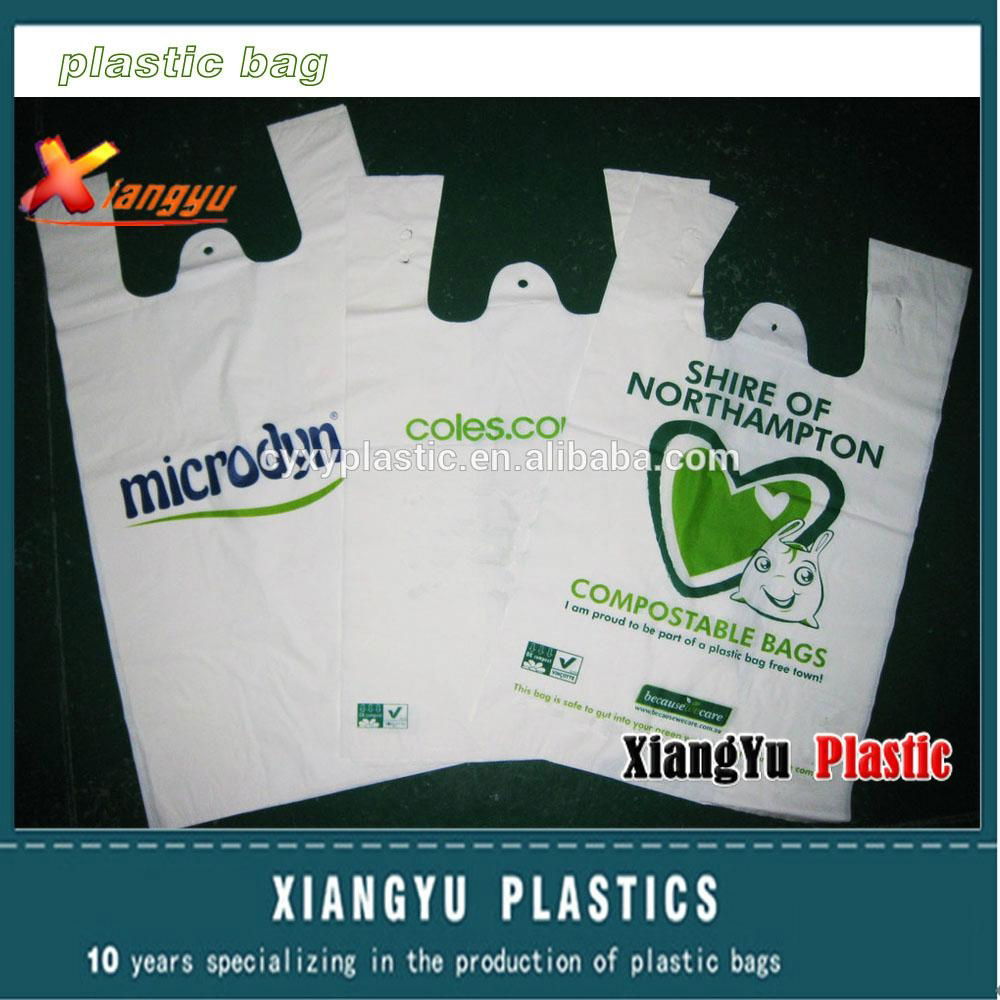 Plastic t shirt bag for shopping 2