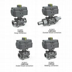 三片式氣動球閥