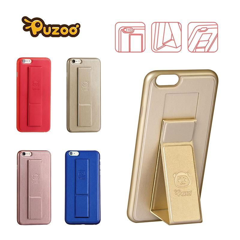 Puzoo Newest fashion PU for iPhone 6/6S Plus 4.7' 5.5' smart phone case 3