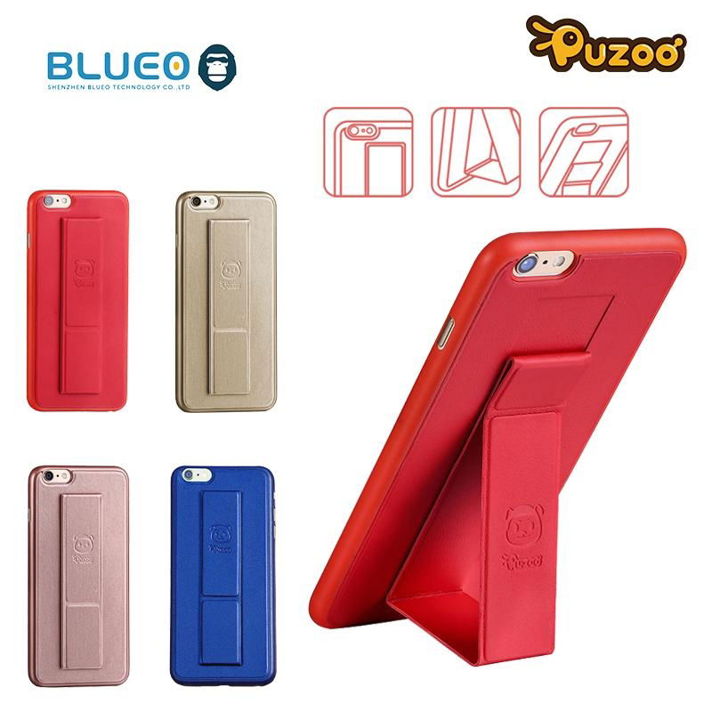 Puzoo Newest fashion PU for iPhone 6/6S Plus 4.7' 5.5' smart phone case 4