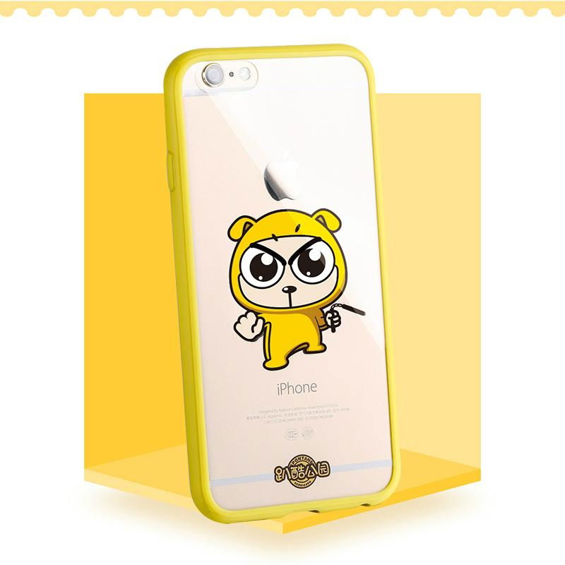 PUZOO Hot Sale Cute TPU+PC Transparent for iphone 6/6s Plus phone cover  2