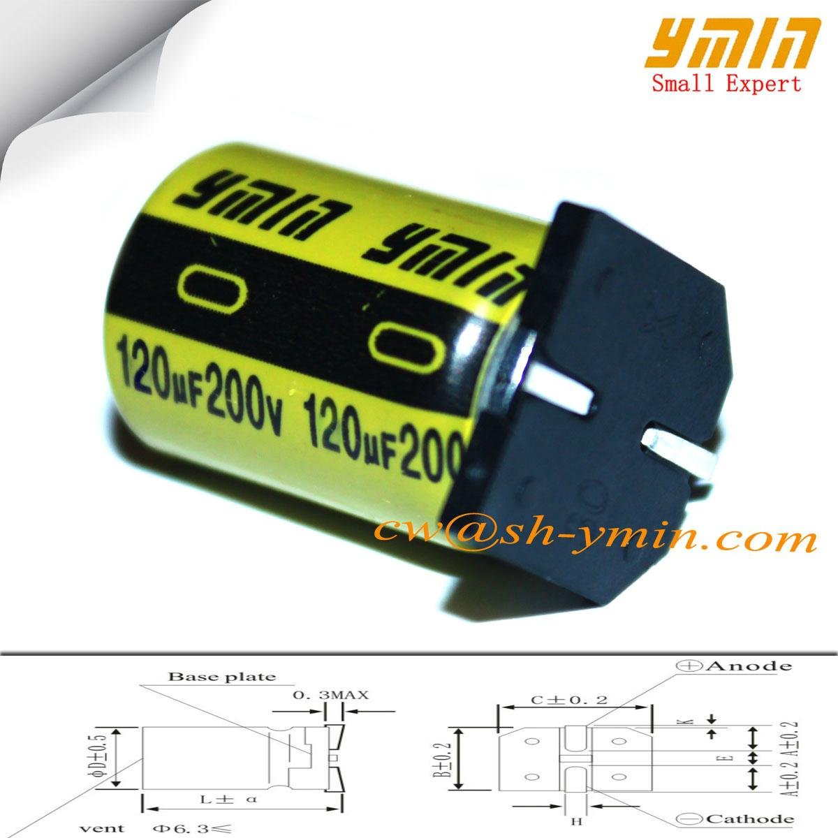 PVC Sleeve Mounted SMD aluminum electrolytic capacitor small size