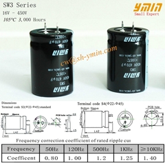 YMIN Horn Type Aluminum Electrolytic Capacitor 47000uf for Low Voltage Inverter