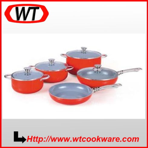 9pcs Aluminum Ceramic Cookware Set