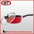 8inch ,Aluminum nonstick saucepan with glass lid  1