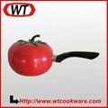 Aluminum tomato shape saucepan with lid  1