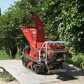 crawler type diesel engine leaf chipper shredder