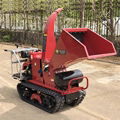  Mini crawler Wood Chipper and wood splitter 6