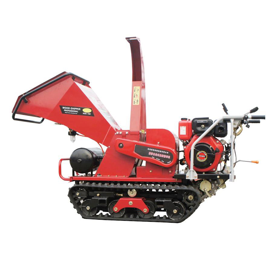 Mini Mobile Garden Wood Chipper with Pneumatic pruning