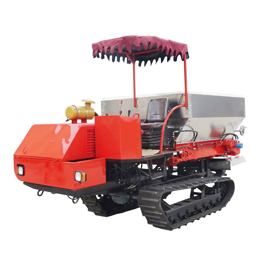 Dry Fertilizer Applicator with crawler type for paddy filed 2