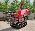 Mini crawler self propelled type wood shredder