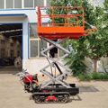 mini crawler gas engine hydraulic lift work platform 