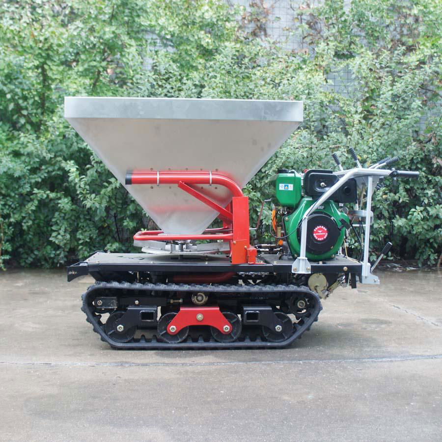 mini crawler type hydraulic motor drive fertilizer spreader 2