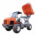 Palm Garden 4WD Articulated Transport Tractor with lift container