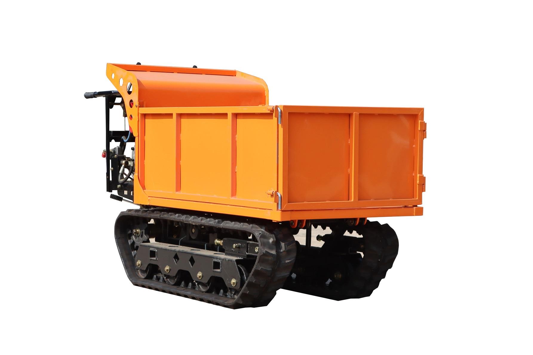 Loading 1000KG micro crawler dumper for fruits garden 2