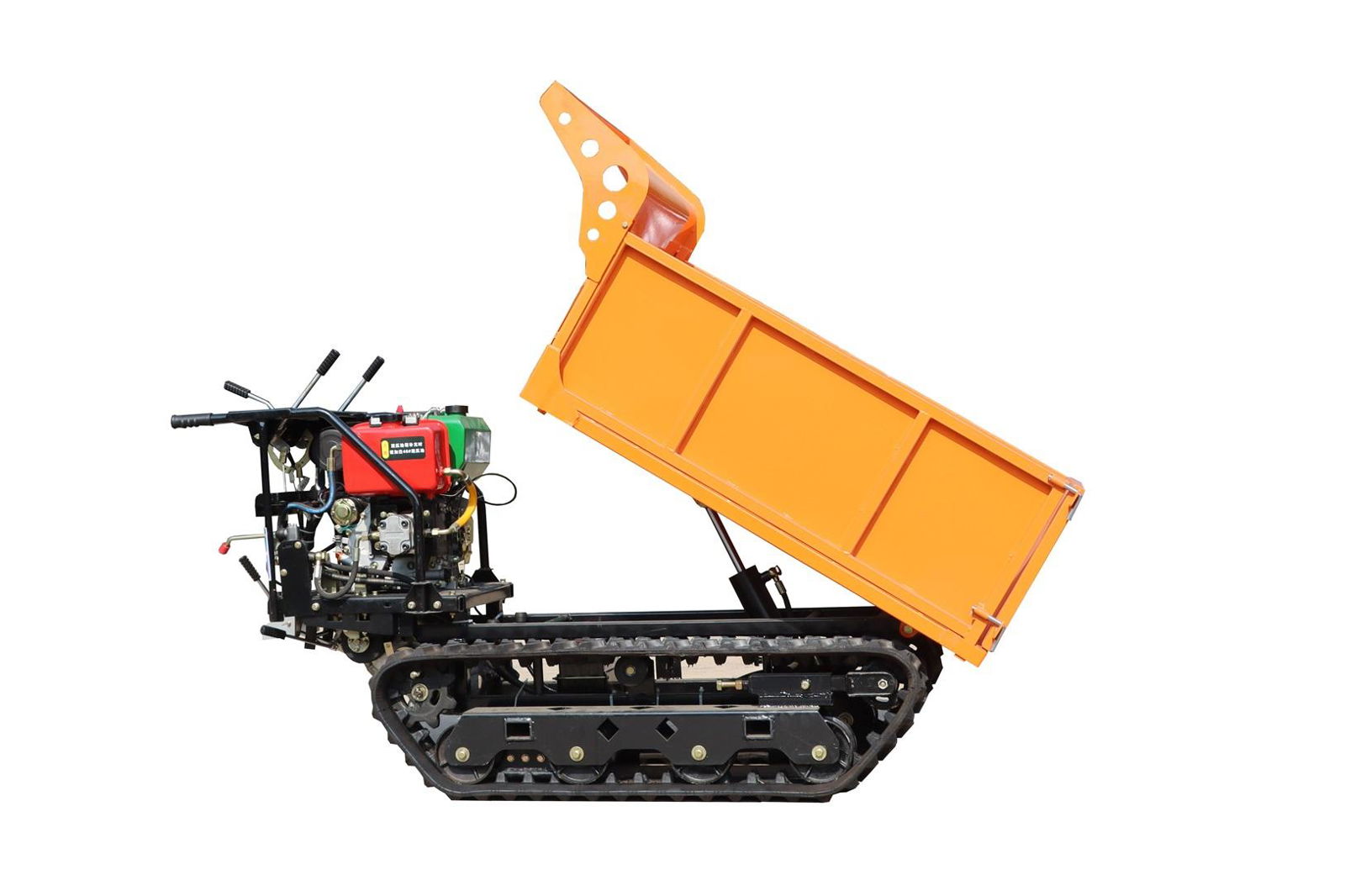 Loading 1000KG micro crawler dumper for fruits garden 3