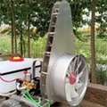 ATV mounted garden air-assisted sprayer with fan tower
