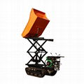  palm oil garden Crawler type dumper with lift container