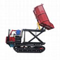 rubber track palm garden transporter with scissor lift