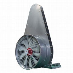 Fan assembly for orchard atomizer