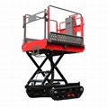 crawler remote control work platform for garden fruits picking