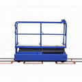 greenhouse pipe rail hydraulic scissor lift trolley