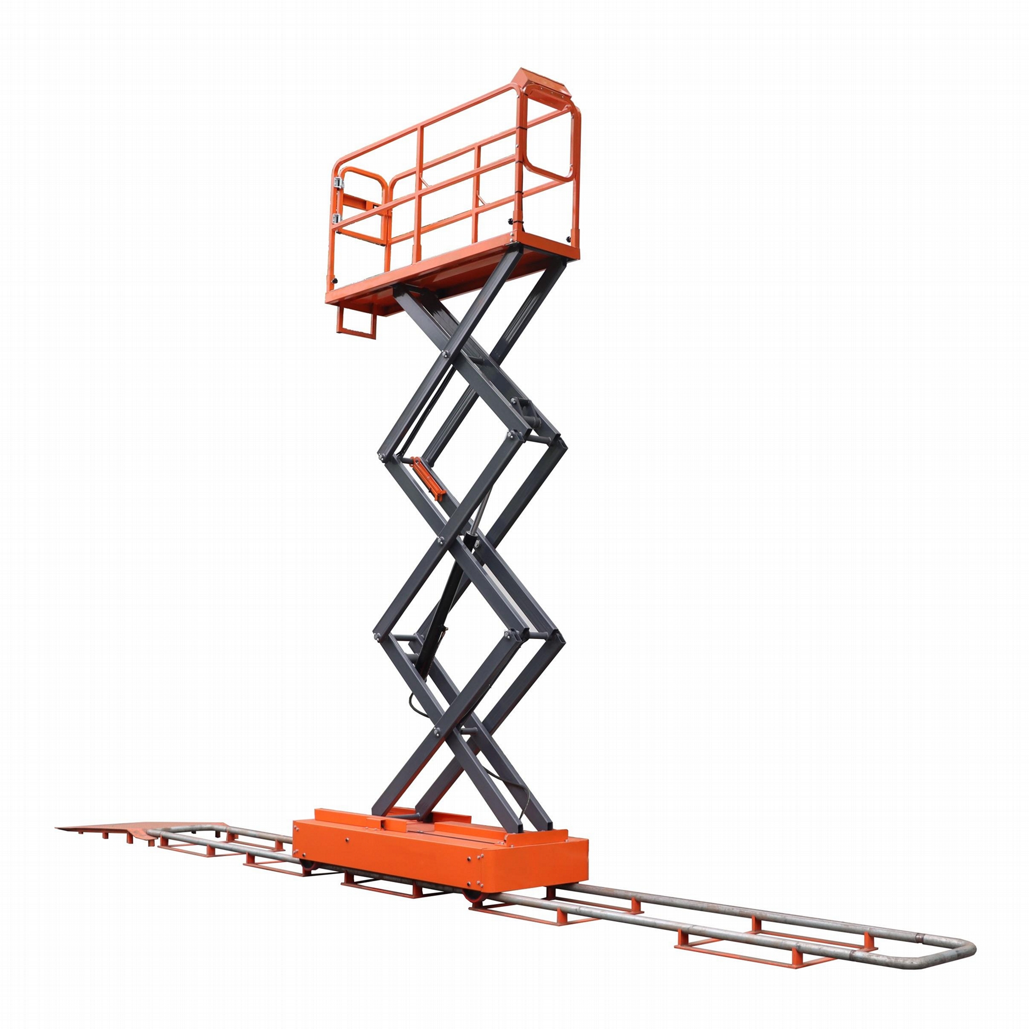 Greenhouse railway hydraulic lifting picking truck 2