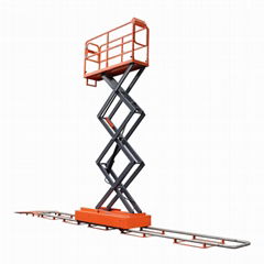 Greenhouse railway scissor lift work platform