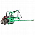 Pecan tree harvesting shaker with tractor mounted 2