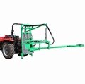 Pecan tree harvesting shaker with tractor mounted