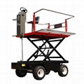 Electric orchard wheel hydraulic lifting working platform