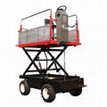 Electric orchard wheel hydraulic lifting working platform 4