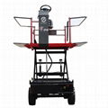 Electric orchard wheel hydraulic lifting working platform