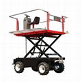 Electric orchard wheel hydraulic lifting working platform 9