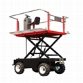 Electric orchard wheel hydraulic lifting working platform