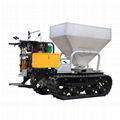 tracked chain walk behind crawler with fertilizer spreader 