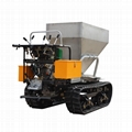 tracked chain walk behind crawler with fertilizer spreader 