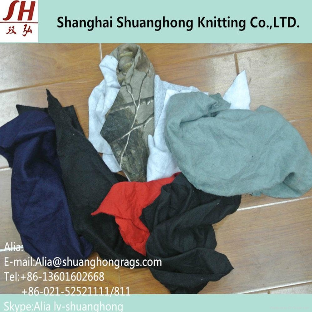 Cutted Industrial Dark Cotton Cleaning Wipers Rags