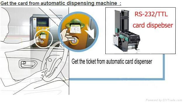 Rs232 outport Smart card dispenser machine Automatic Card Dispenser 5