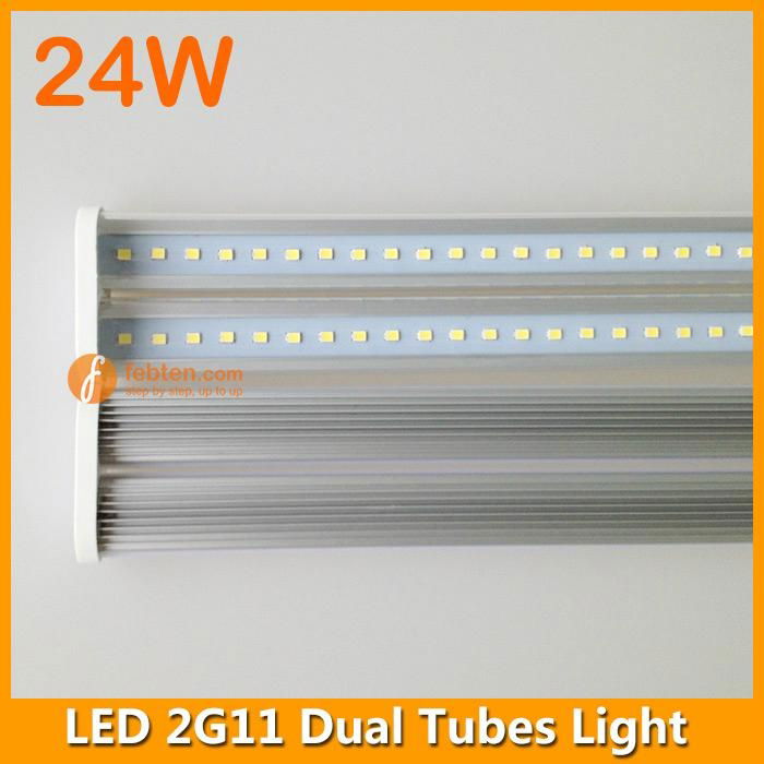 4pins 24W 542mm LED 2G11 Dual Tubes Light 4