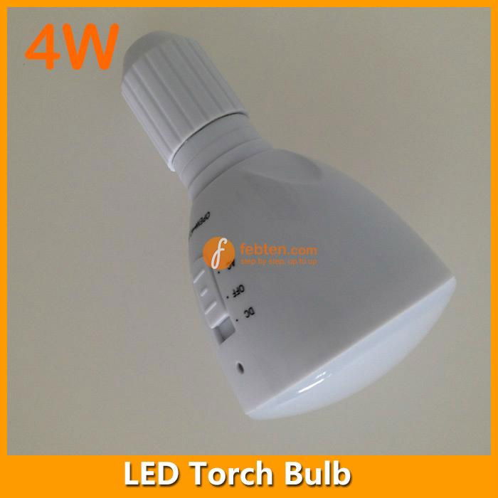 4W LED Torch Bulb Light Rechargeable