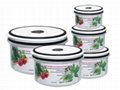5pcs rectangle round container set GL9060-B