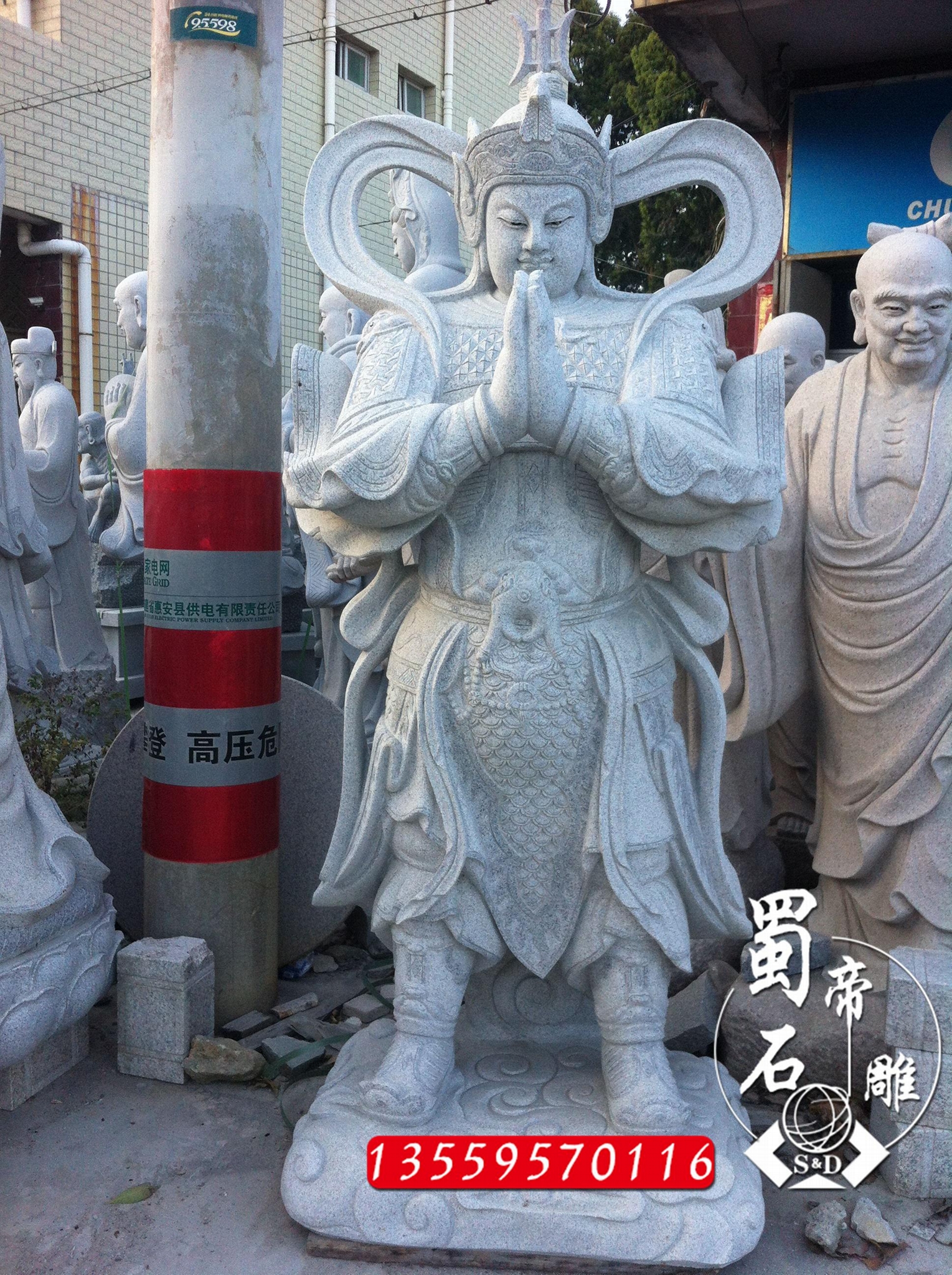 供应四大天王石雕天王佛像雕刻 2