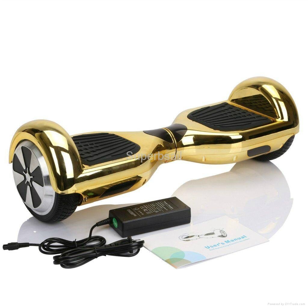 Metallic 2 Wheel Electric Scooter Smart Self Balancing Hoverboard